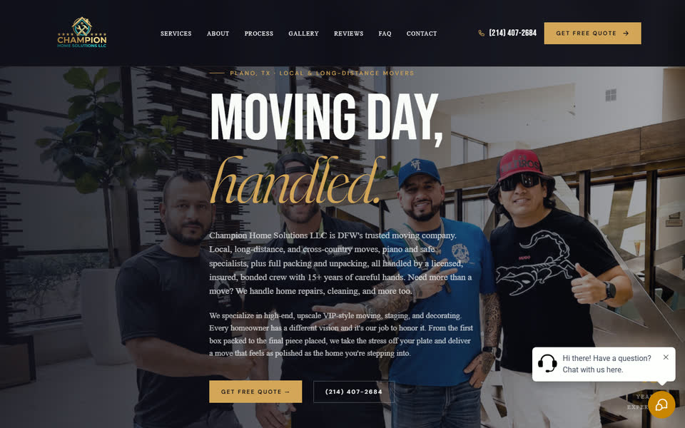 Champion Home Solutions homepage