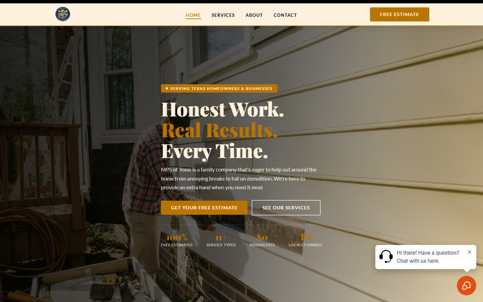 MPS of Texas homepage