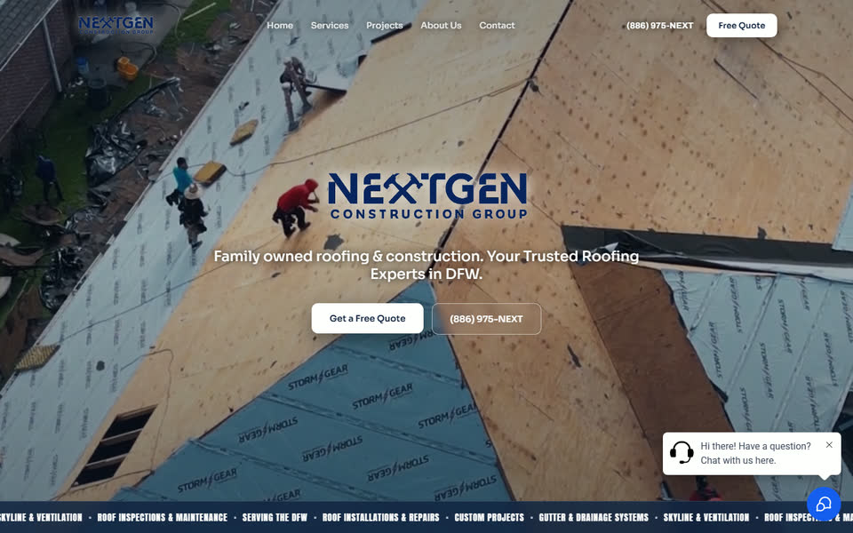 Next Generation Construction Group homepage