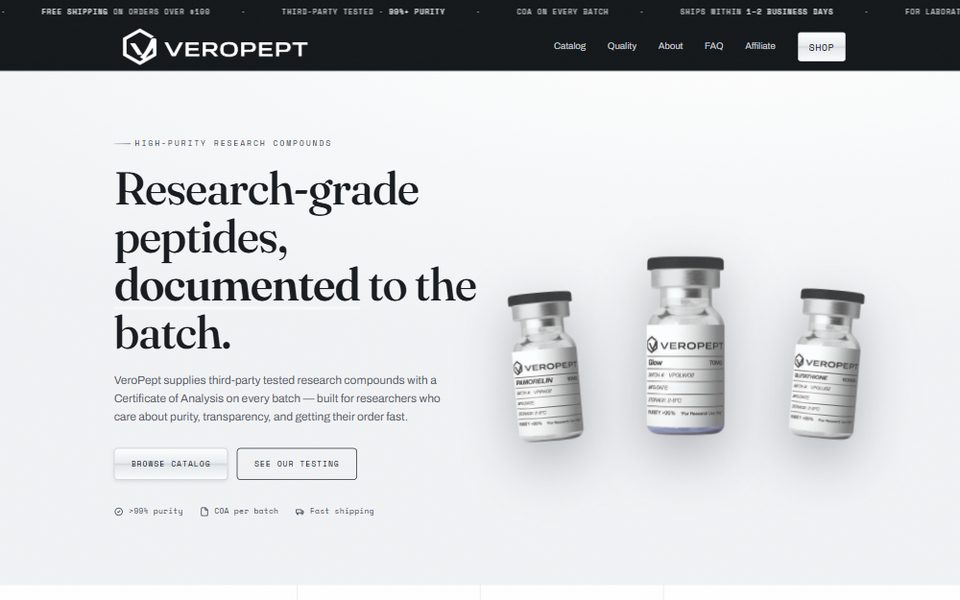 VeroPept homepage